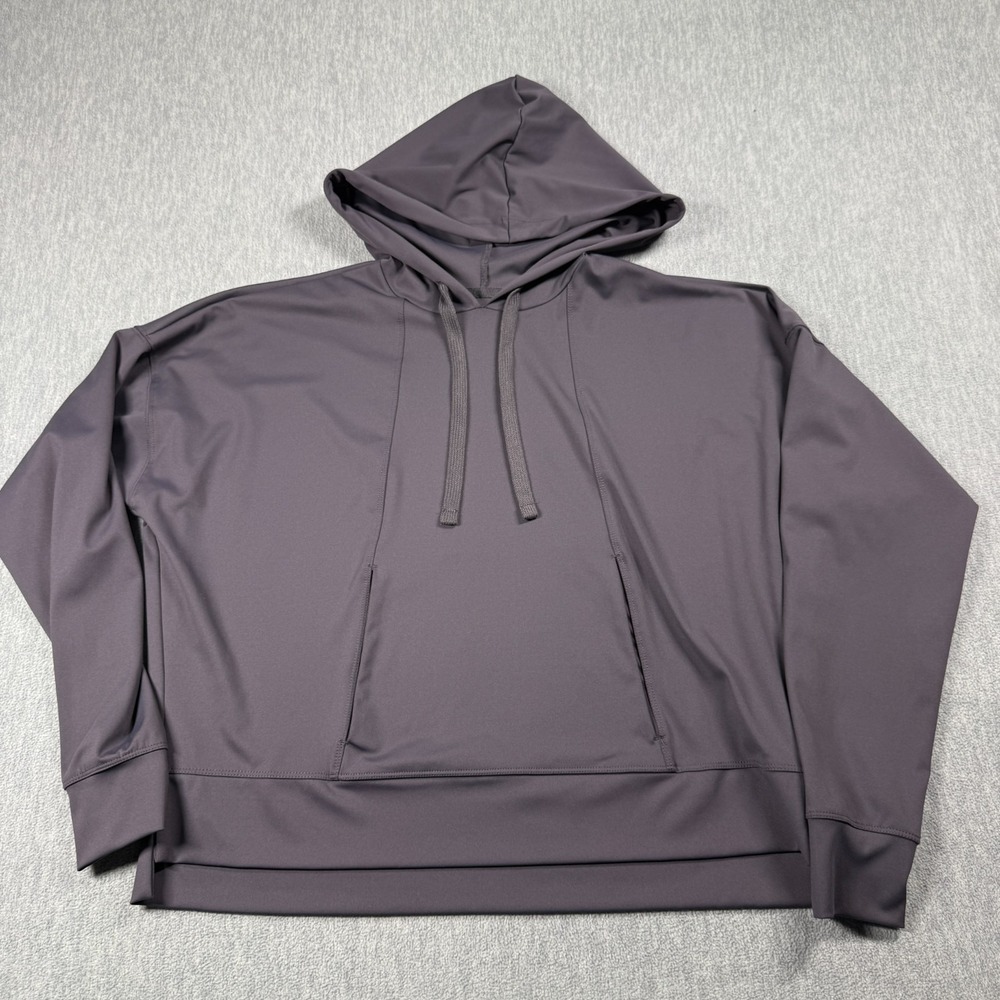 Ideology Hoodie‎ Womens Small Gray Athletic Pullover Sweatshirt Kangaroo Pocket